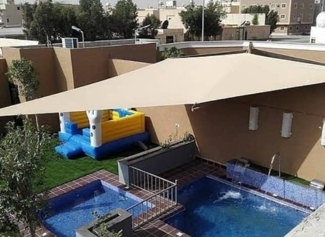 تركيب مظلات تغطية المسابح الخارجية